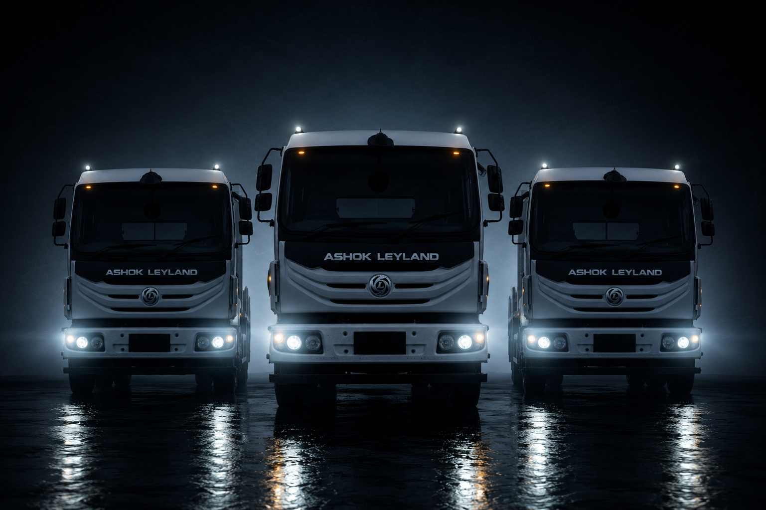 Trucks on the road